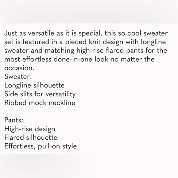 Free People Harper Sweater Set NWT - Picture 8 of 8